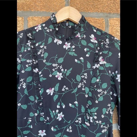 Hallhuber Mock-Neck Floral Dress 6 - Picture 5 of 14